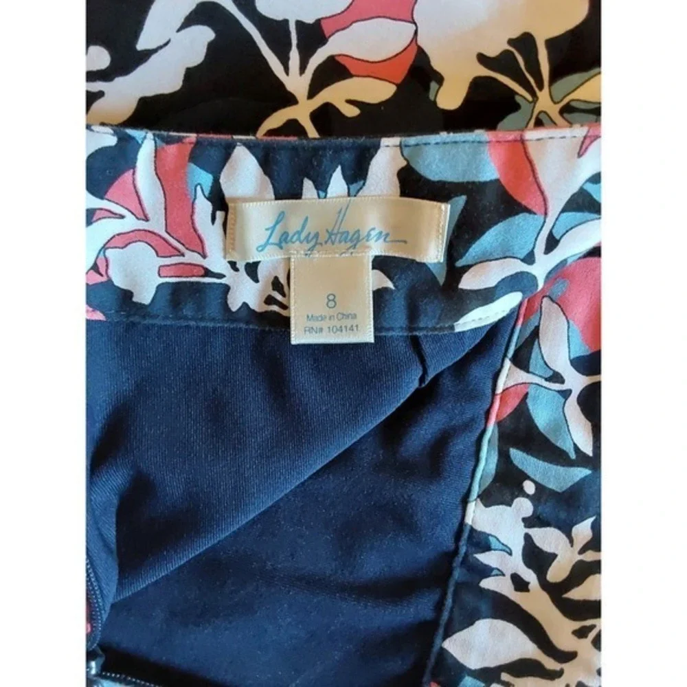 Women's Lady Hagen Skort Skirt, Size 8, Blues, Coral & White‎